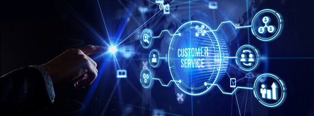 Obraz premium Customer service and care, patron protection, customer personalization.