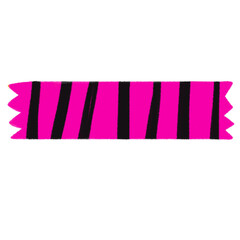 Pink Zebra Washi Tape Illustration