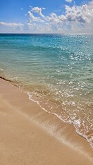 Sunny beach. Tropical Caribbean Sea. Paradise.