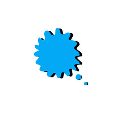 blue speech bubble vector