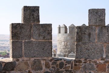 Architectural details of the walls of Avila city, Spain © SoniaBonet