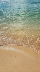 Sea Waves On Beach Sand. Mexico, Yucatan.