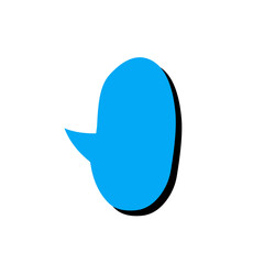 blue speech bubble vector