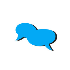 blue speech bubble vector