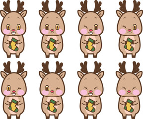 クリスマスのトナカイと靴下