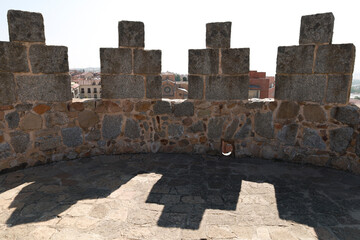 Architectural details of the walls of Avila city, Spain © SoniaBonet