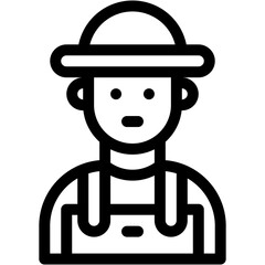 Vector Icon Farmer, worker, farming, agriculture