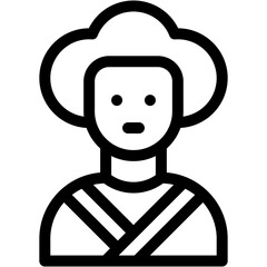 Vector Icon Profile, woman, hair, fashion, style