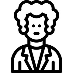 Vector Icon aged, Woman, people, user, elderly