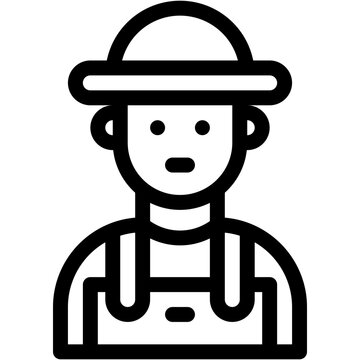 recommend clip art: Vector Icon Farmer, worker, farming, agriculture