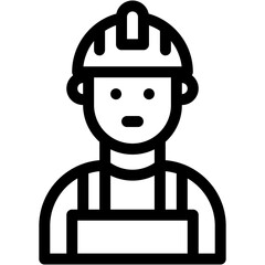 Vector Icon labour, profession, male worker, worker, construction