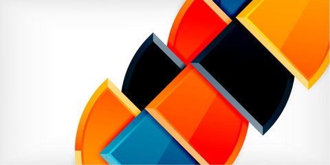 Glossy circles geometric background. Vector Illustration For Wallpaper, Banner, Background, Card, Book Illustration, landing page