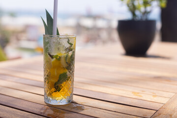 Tropical Escape with a Glass of Mojito