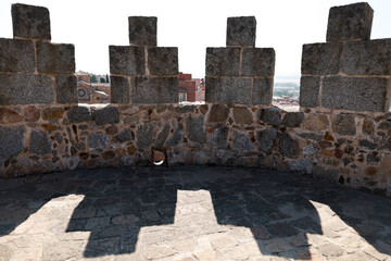 Architectural details of the walls of Avila city, Spain © SoniaBonet