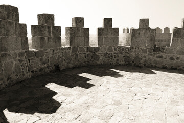 Architectural details of the walls of Avila city, Spain © SoniaBonet
