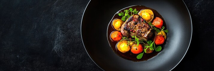 Tasty Minimalist Dish from a Gourmet Restaurant