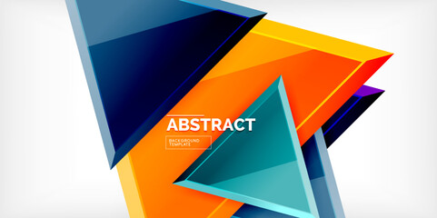 Triangle glass shapes geometric abstract background. Vector Illustration For Wallpaper, Banner, Background, Card, Book Illustration, landing page