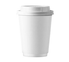 Blank Kraft paper Coffee Cup for Takeaway, paper cup, Take-out coffee cup. Isolated on white background, 3d illustration, 3d rendering