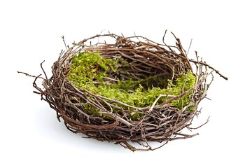 Obraz premium Bird nest isolated.