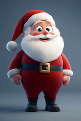 Obraz premium Merry Christmas 3D cartoon Santa wallpaper background