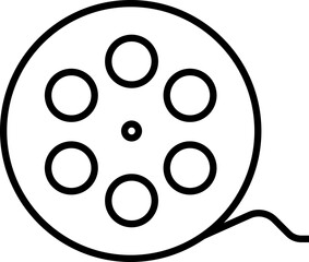 Fototapeta premium Entertainment and performance vector icon. Theater and cinema symbol, Movie industry objects. Big movie reel. Open clapper board. isolated on transparent background, used for mobile app, web or ui.