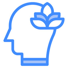 Vector Icon calm, mind, thought, user, human brain