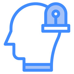 Vector Icon anxity, mind, thought, user, human brain