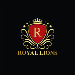 Best elegent modren Luxury Logo Design with calligraphic floral ornament