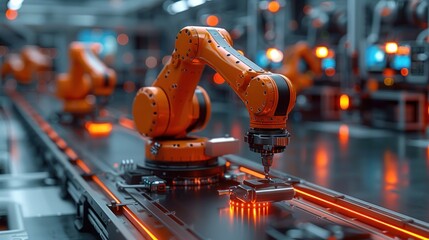 Automated Manufacturing Line with Industrial Robots