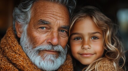 mature son embracing elderly dad forever love for parent fathers day, fatherly love