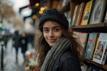 Parisians taking part in book signings, literature, community