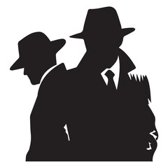 Espionage Shadow, Covert Figure, Stealth vector- Espionage Shadow silhouette 