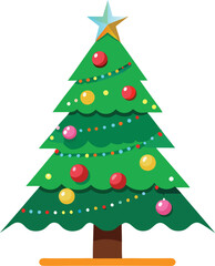 Christmas tree , white background