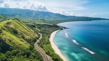 View of Nusa Dua resort area in the vicinity of Denpasar in southern Bali, Indonesia