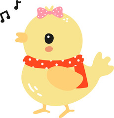Cute Baby Chick Singing