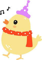 Cute Baby Chick Singing