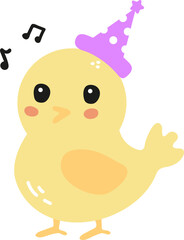 Cute Baby Chick Singing