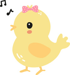 Cute Baby Chick Singing