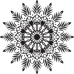Mandala silhouette illustration vector .