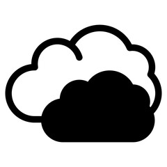 Vector Icon clouds, cloudy weather, rain, weather, overcast