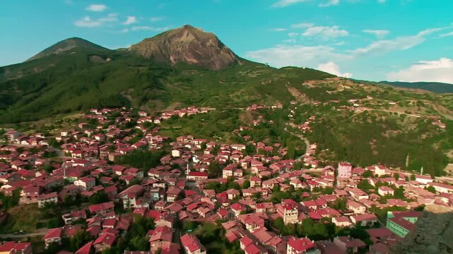 the city in the valley under the mountain, Iskilip, Corum Turkey