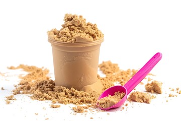 Fun kinetic sand isolated on white background