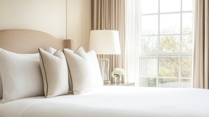 Elegant and Cozy Hotel Suite with King Sized Bed and Panoramic Window View