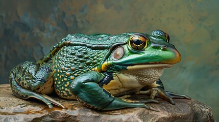 bullfrog on the rock