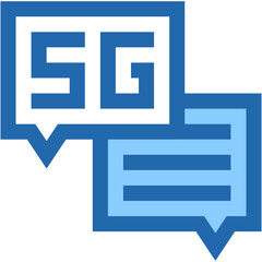 Obraz premium Vector Icon Conversation, Technology, 5G, internet, wireless