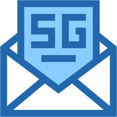 Vector Icon Email, Technology, 5G, internet, wireless