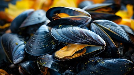 pile of mussels