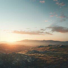Fototapeta premium Scenic View Of Hills During Sunset