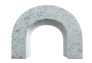Small marble arch with curved top for architectural elements