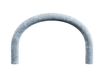 Curved stone arch with wide base for architectural design